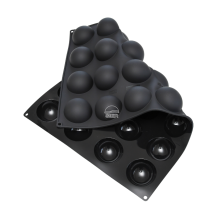 Moule silicone 28 demi sphères diamètre 70 hauteur 35mm plaque 60x40