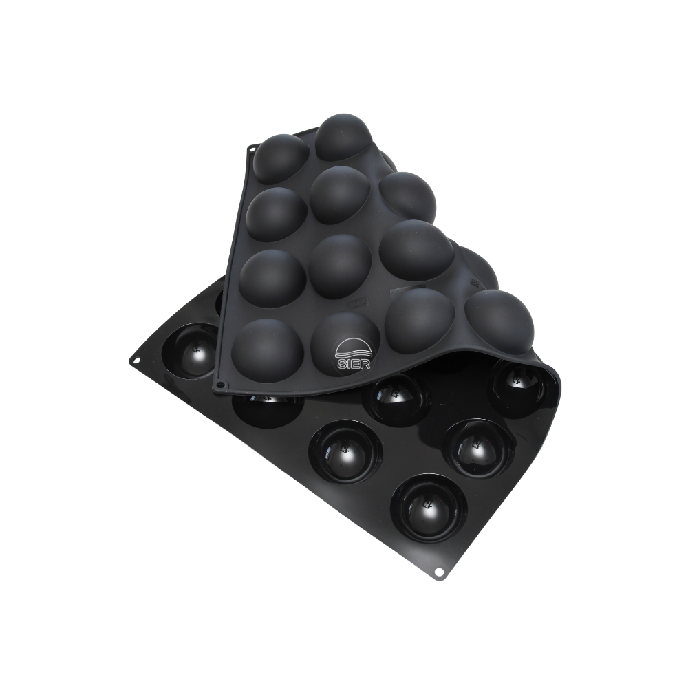 Moule silicone 28 demi sphères diamètre 70 hauteur 35mm plaque 60x40 Moule silicone 28 demi sphères diamètre 70 hauteur 35mm plaque 60x40