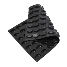 Moule silicone  ovales 63 empreintes dimension 51x31 hauteur 20mm 20ml dimension plaque 60x40cm