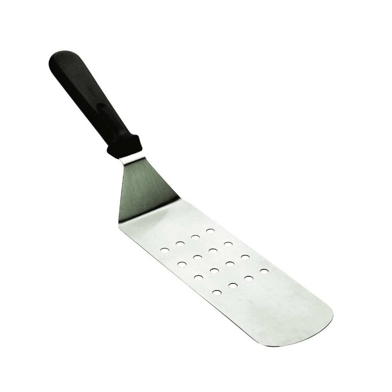 Pelle coudée perforée en inox 215x75mm Pelle coudée perforée en inox 215x75mm