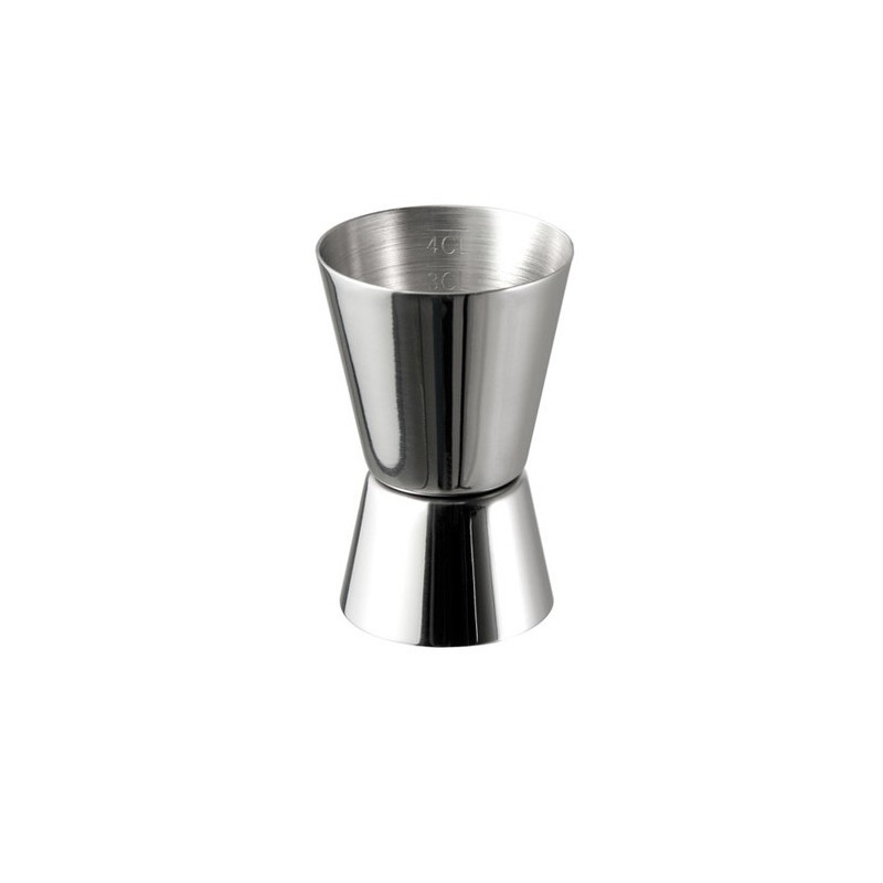 Mesure double à cocktail/alcool en inox 2/4cl Mesure double à cocktail/alcool en inox 2/4cl