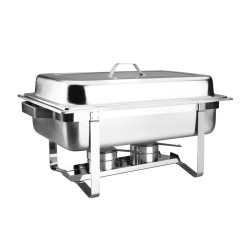 Chafing-dish GN1/1 basic avec couvercle en inox 56x35cm 8,5 litres
