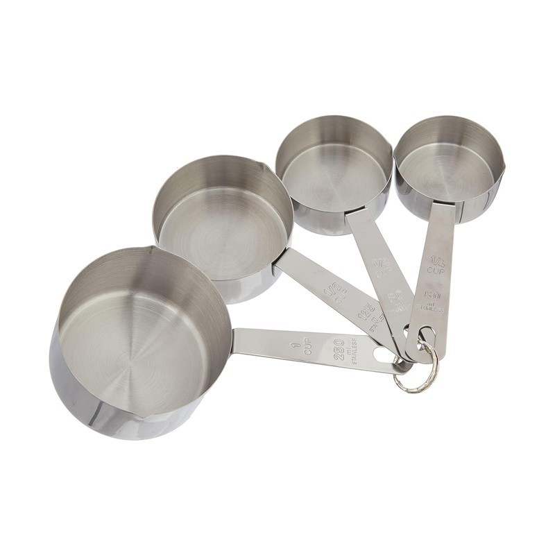 Ensemble de 4 dosettes inox 18% cr 60/80/125/250ml Ensemble de 4 dosettes inox 18% cr 60/80/125/250ml