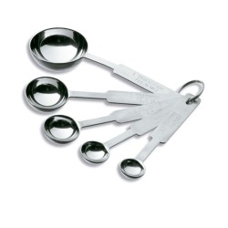 Ensemble de 5 cuillères à doser inox 18/10 0,6/1,25/2/5/15ml