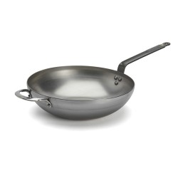 Wok à queue en acier Minéral B élément Diamètre 32cm