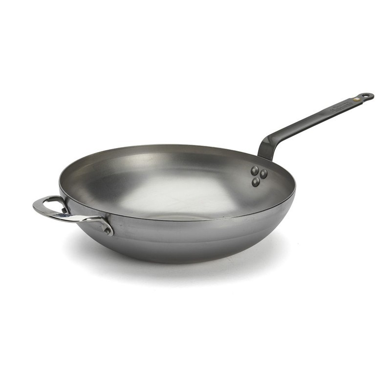 Wok à queue en acier Minéral B élément Diamètre 32cm Wok à queue en acier Minéral B élément Diamètre 32cm