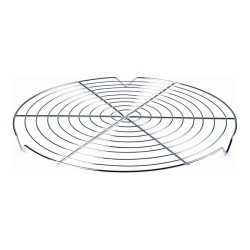 Grille rond chrome pour pâtisserie avec pied Diamètre 32cm