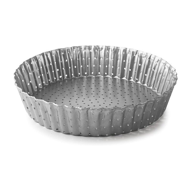 Moule perforée mobile haut rond diamètre 24cm Hauteur 5,0cm cannele Moule perforée mobile haut rond diamètre 24cm Hauteur 5,0cm cannele