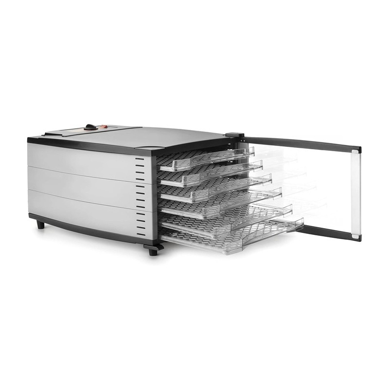Deshydrateur des aliments rectangulaire vol.220-240 volts 800 watts temp.29ºC - 73ºC max 6 niveaux 36x47 Hauteur 26cm poid Deshydrateur des aliments rectangulaire vol.220-240 volts 800 watts temp.29ºC - 73ºC max 6 niveaux 36x47 Hauteur 26cm poid