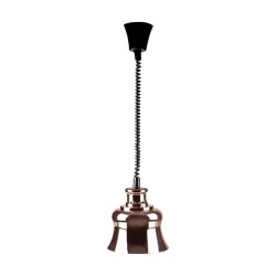 Lampe de chauffage infrarouge cuivre cable extensible de 30 à 110cm 275 watts