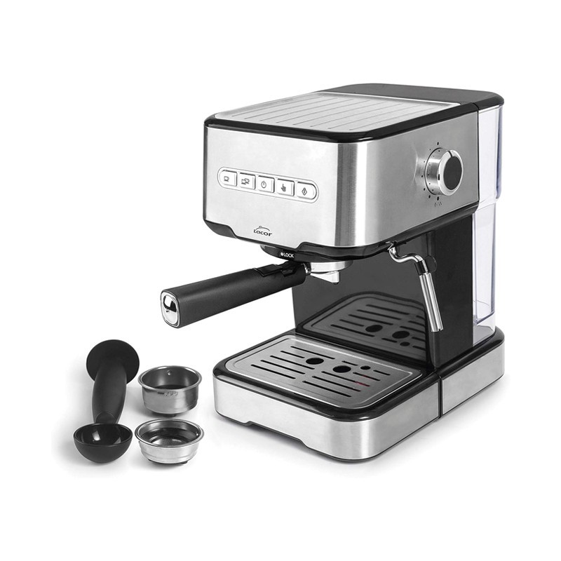 Cafetière expresso fonction manuelle et automatique double sortie 1.5 litres 15bar 850 watts 21x26.5x30cm
