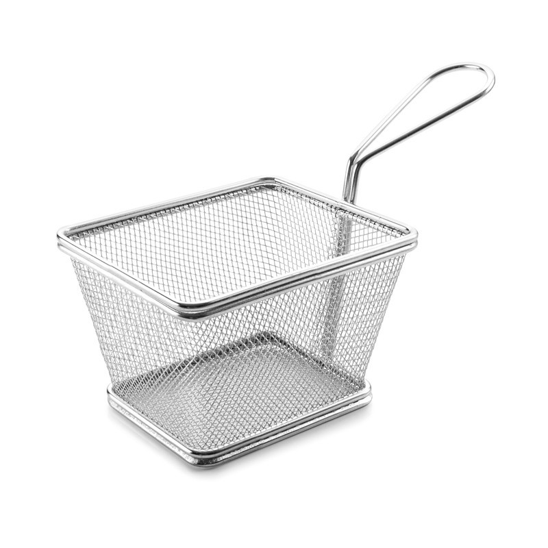 Panier en inox rectangulaire très résistant 10x8 Hauteur 7cm Panier en inox rectangulaire très résistant 10x8 Hauteur 7cm