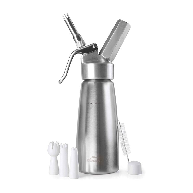 Siphon à crème chantilly en inox et aluminium 1 litre Siphon à crème chantilly en inox et aluminium 1 litre