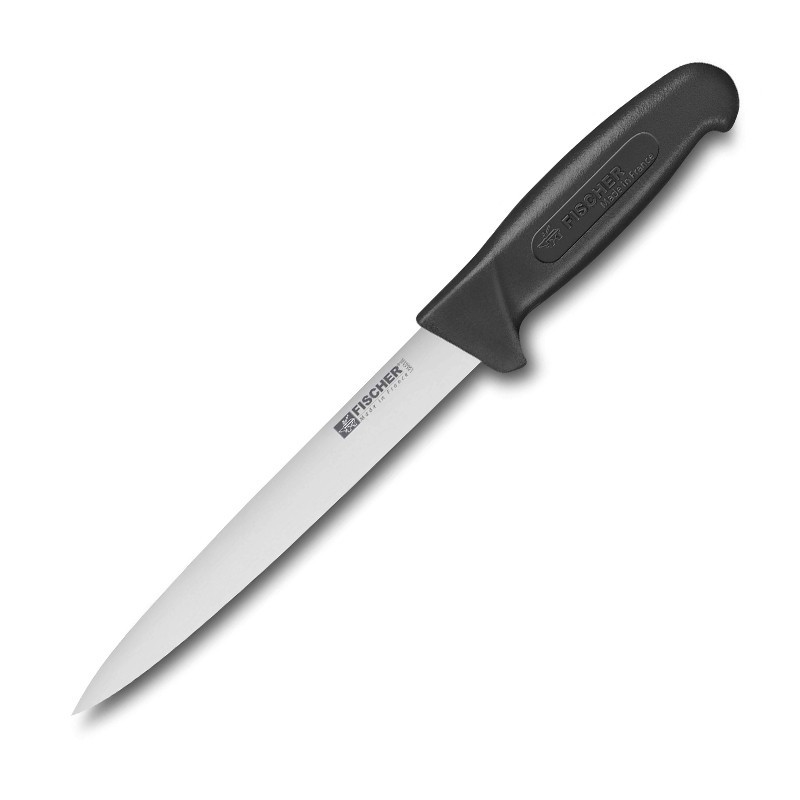Couteau à saigner inox manche noire 20cm Couteau à saigner inox manche noire 20cm