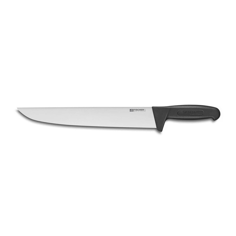 Couteau boucher inox manche noir 30cm