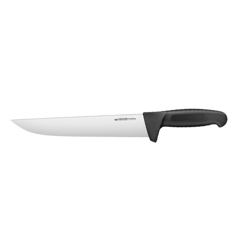 Couteau boucher inox manche noir 25cm Couteau boucher inox manche noir 25cm
