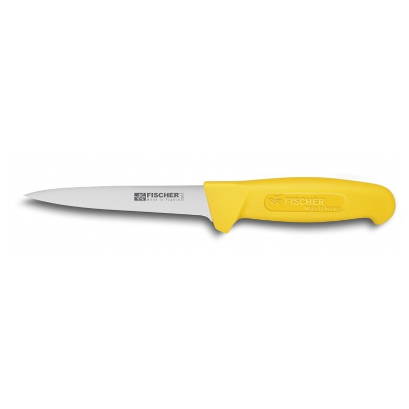 Couteau desosseur inox manche jaune 14cm Couteau desosseur inox manche jaune 14cm