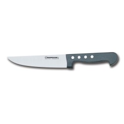 Couteau boucher inox 4 rivets manche noire 17cm