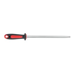 Fusil à aiguiser mèche ronde manche bi-matière rouge 30cm