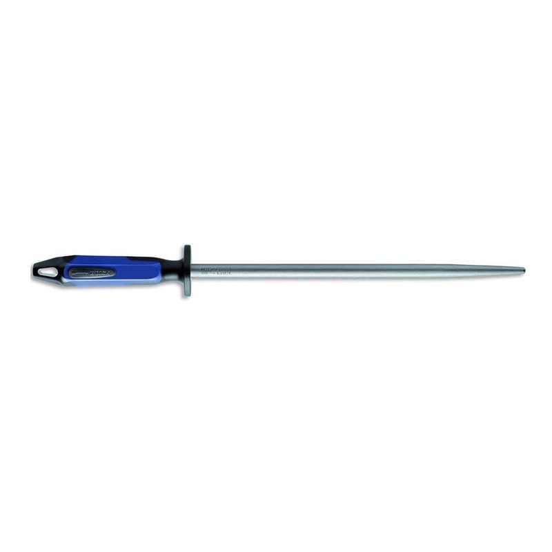 Fusil à aiguiser mèche ronde manche bleue 30cm Fusil à aiguiser mèche ronde manche bleue 30cm