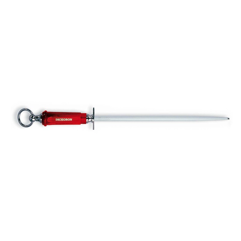 Fusil à aiguiser mèche ronde manche rouge 30cm Fusil à aiguiser mèche ronde manche rouge 30cm