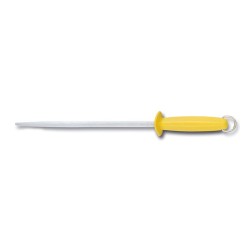 Fusil à aiguiser mèche ronde manche jaune 30cm