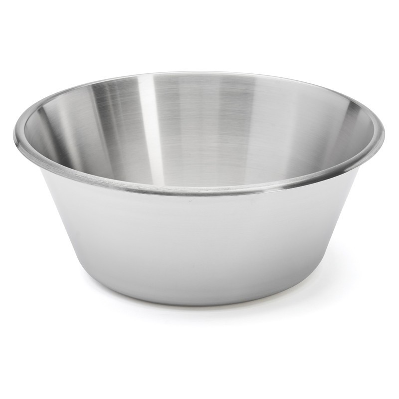 Bassine conique à fond plat en inox Diamètre 40cm 15,7 litres