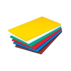 Planche à découper en polyéthylène rouge à pied 400x300x20mm