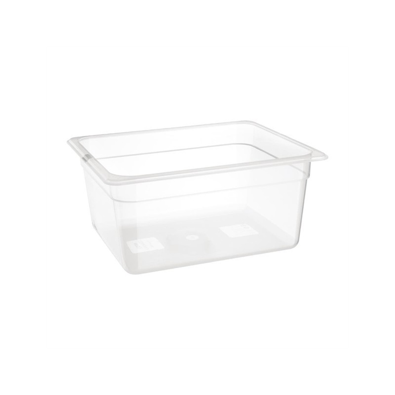 Bac en polypropylène GN1/2 Hauteur 150mm 9l -40°+80°c Bac en polypropylène GN1/2 Hauteur 150mm 9l -40°+80°c