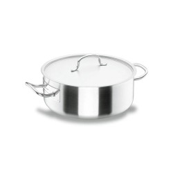 Faitout en inox 18/10 triple fond avec couvercle Diamètre 280mm Hauteur 110mm 6,75 litres