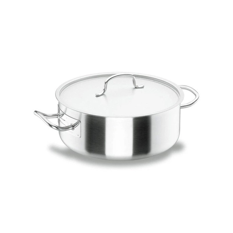 Faitout en inox 18/10 triple fond avec couvercle Diamètre 280mm Hauteur 110mm 6,75 litres Faitout en inox 18/10 triple fond avec couvercle Diamètre 280mm Hauteur 110mm 6,75 litres