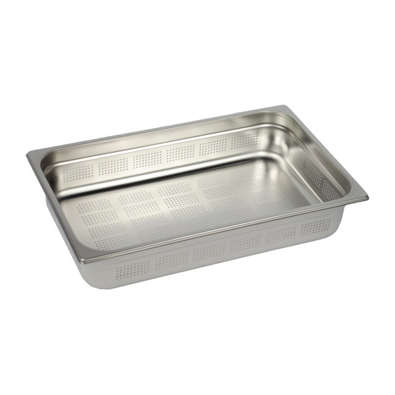 Bac perforée en inox GN1/1 Hauteur 100mm Bac perforée en inox GN1/1 Hauteur 100mm