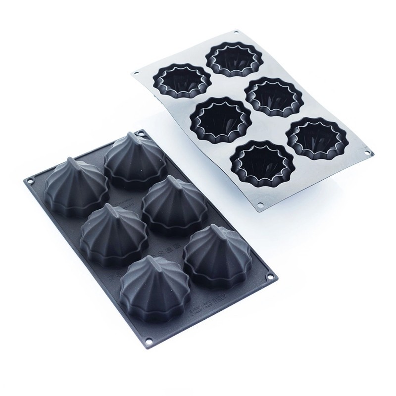 Moule en silicone coco 6 pièces 71x70x53mm 109ml 297x176mm Moule en silicone coco 6 pièces 71x70x53mm 109ml 297x176mm