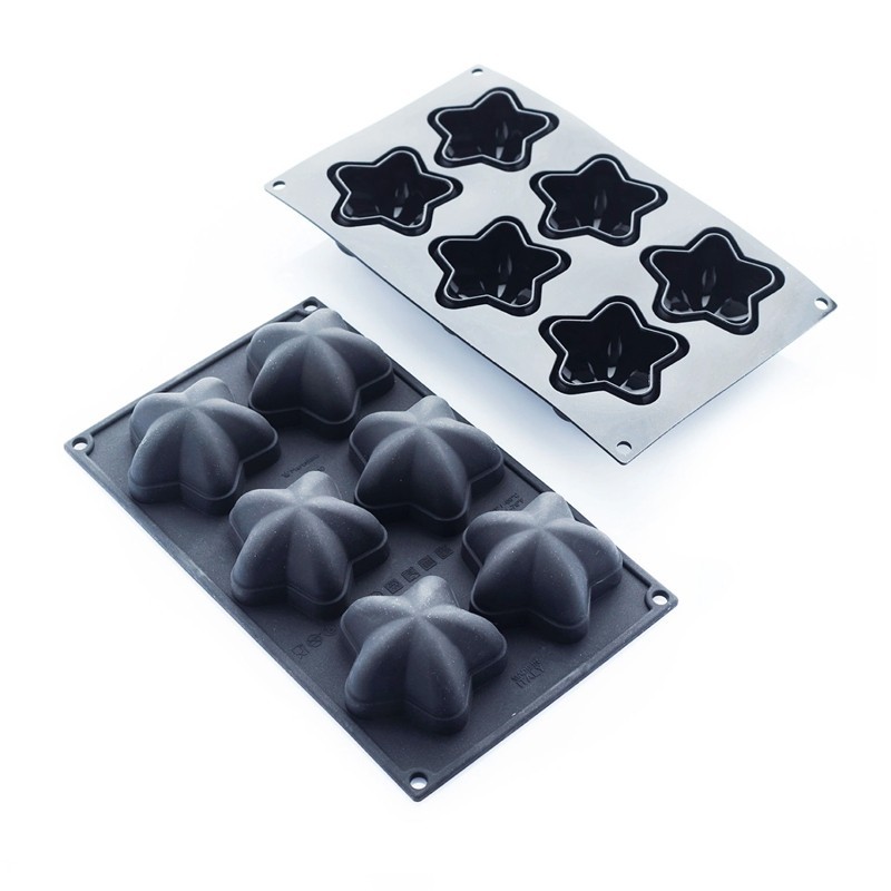 Moule en silicone marina 6 pièces 77x74x40mm 105ml 297x176mm