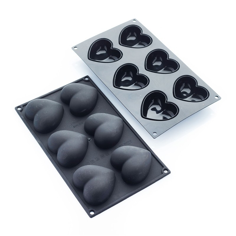 Moule en silicone love 6 pièces 74.5x68xh30mm 89ml 297x176mm