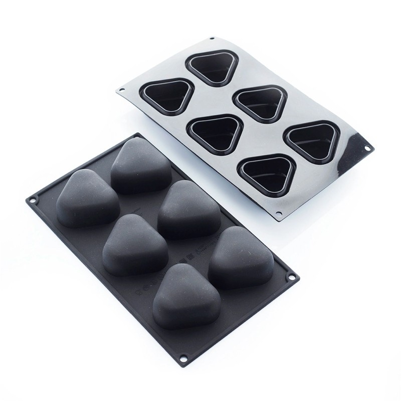 Moule en silicone polygone 6 pièces 71.5x67h35.5mm 104ml 297x176mm