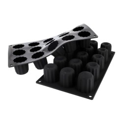 Moule en silicone bordelais 15 pièces Diamètre 45 Hauteur 45mm 60ml 297x176mm