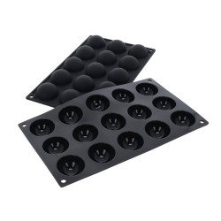 Moule en silicone demi sphère 15 pièces Diamètre 40 Hauteur 20mm 20ml 297x176mm