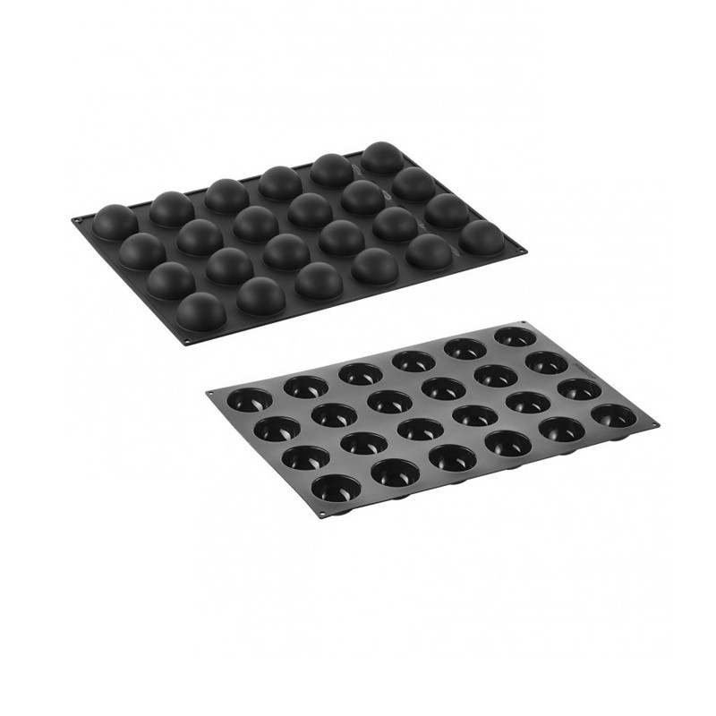 Moule en silicone demi sphère 24 pièces Diamètre 30 Hauteur 15mm 10ml 297x176mm Moule en silicone demi sphère 24 pièces Diamètre 30 Hauteur 15mm 10ml 297x176mm