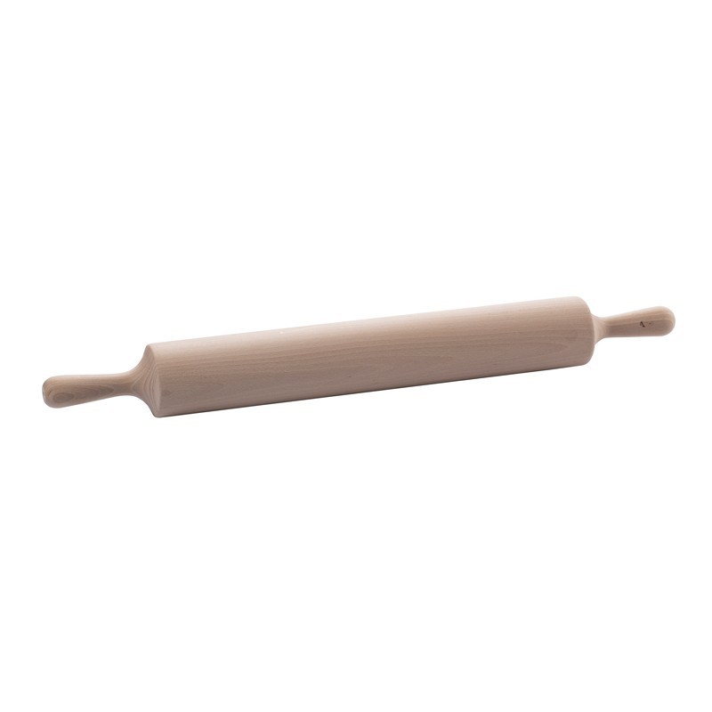 Rouleau pâtisserie en bois avec poignées fixe Diamètre 8 Longueur 50cm Rouleau pâtisserie en bois avec poignées fixe Diamètre 8 Longueur 50cm