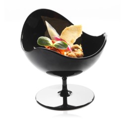 Verrine coupe ball chair noir 70 Hauteur 68mm 50ml