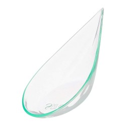 Verrine goutte vert transparent injectee