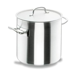 Marmite en inox 18/10 triple fond avec couvercle Diamètre 240mm Hauteur 240mm 10,5 litres