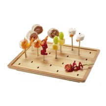 Planche bambou stratifie pour brochette 250x200mm