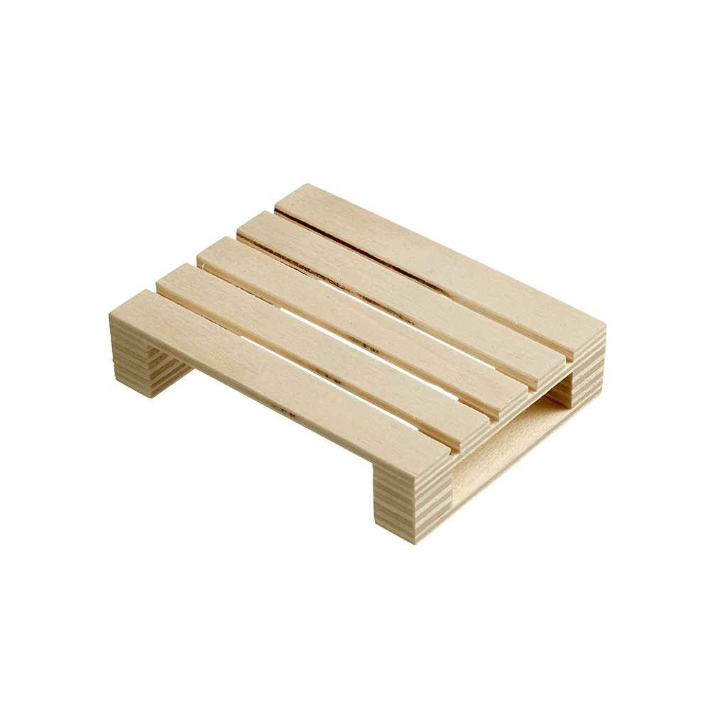 Mini palette bois 80x60x17mm Mini palette bois 80x60x17mm
