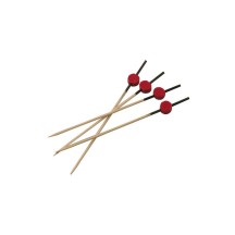 Brochette rouge et noire en bambou 120mm 200 pièces