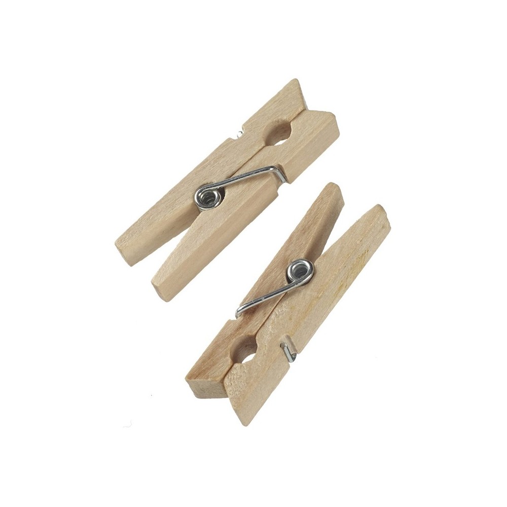 Pince à linge en bois Diamètre 35x10x7mm 200 pièces