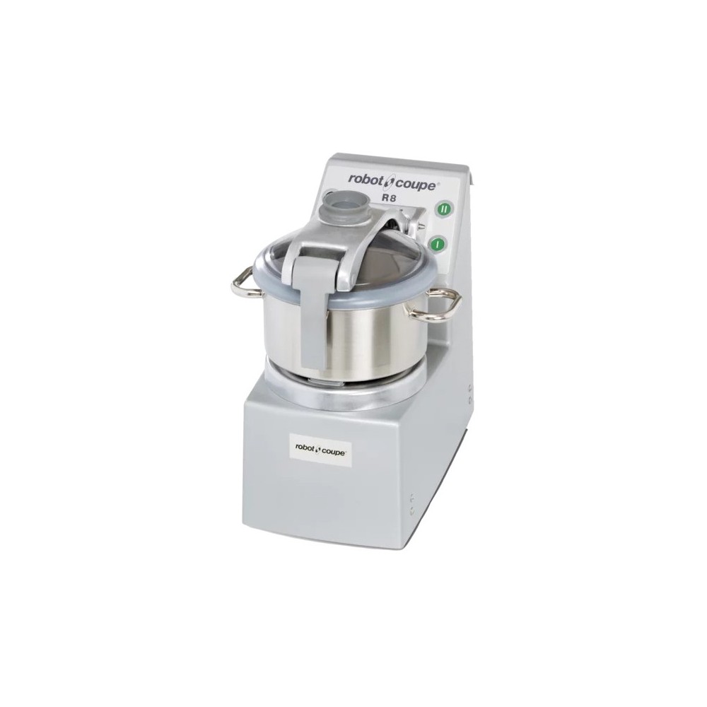 Cutter de table r8 triphasé 2 vitesses 2200 watts - 8 litres
