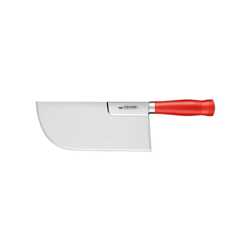 Feuille parisienne dos droit inox manche rouge 26cm 650 g